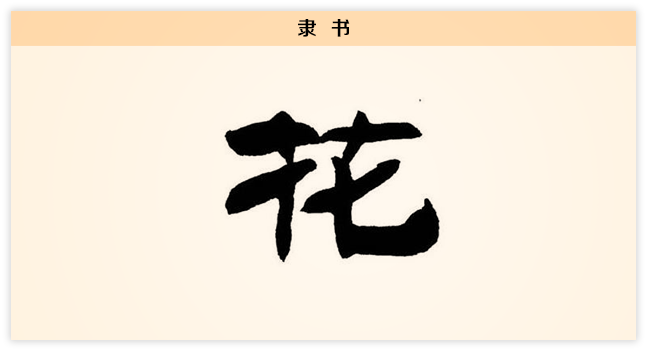 3文字演变花隶书.png