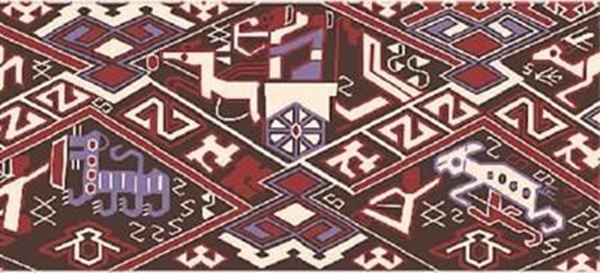 战国狩猎纹绦纹样