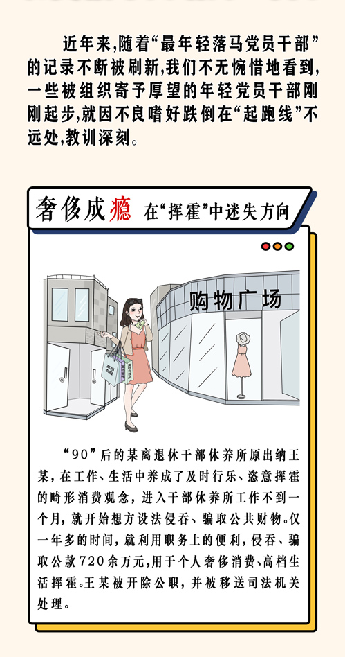 漫画说纪 | 被不良嗜好绊倒的那些年轻党员干部