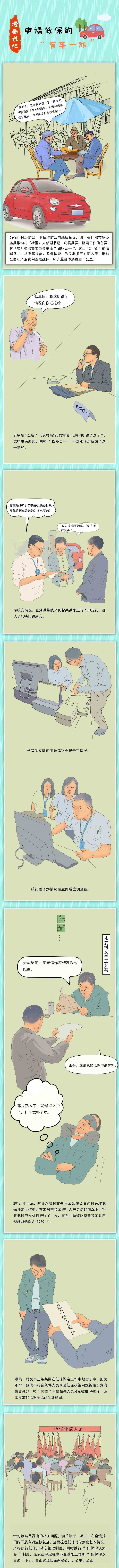 漫画说纪丨申请低保的“有车一族”